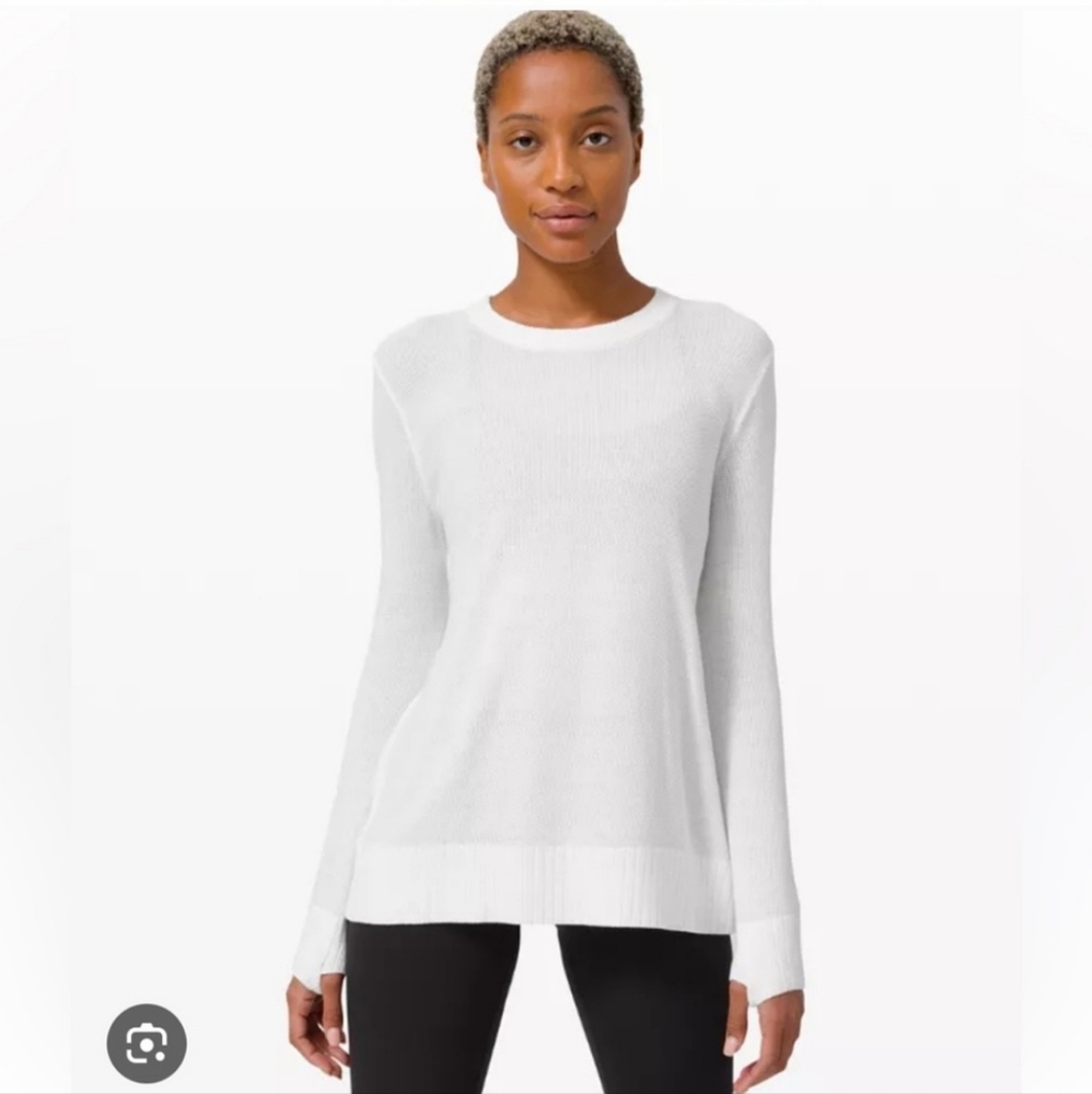 LULULEMON - Sincerly Yours Open Back White Sweater